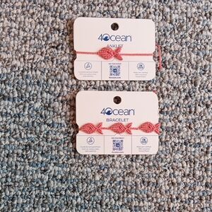 4ocean Pink Bracelet and Anklet Set